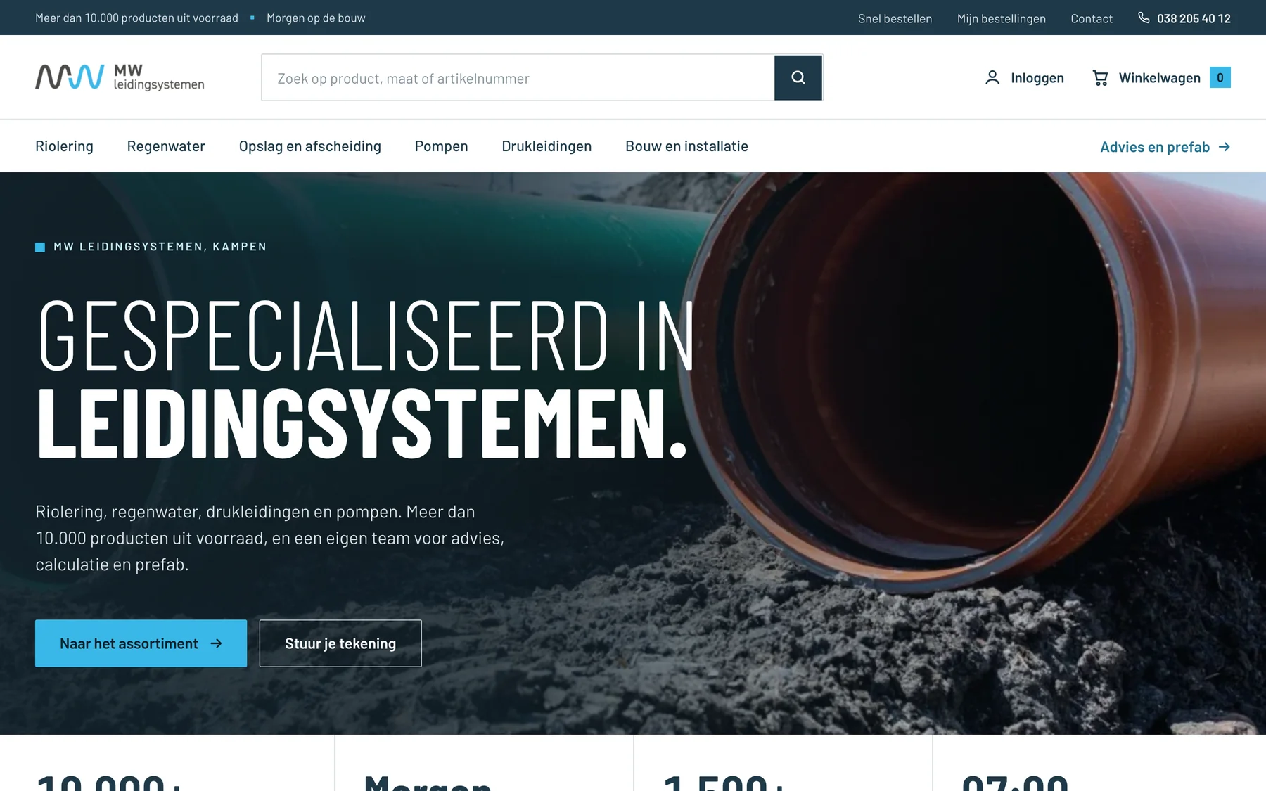 De webshop van MW Leidingsystemen
