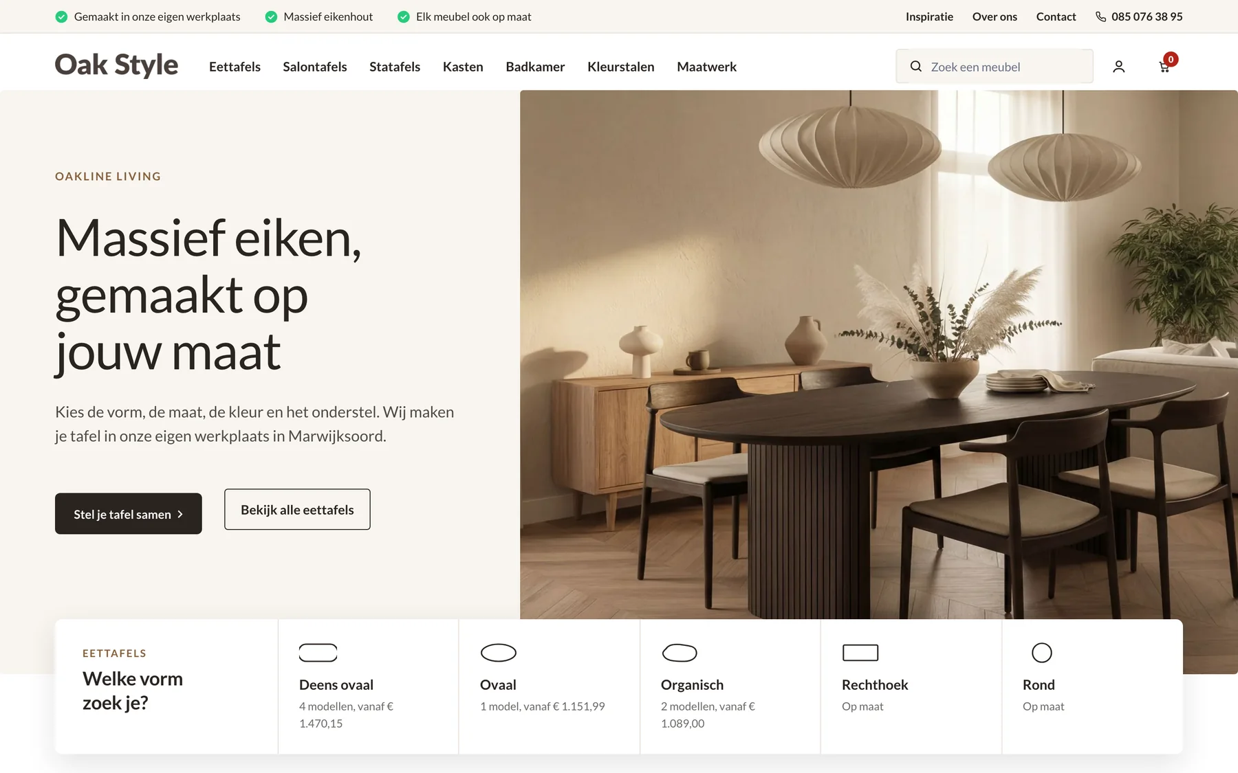 De webshop van Oak Style