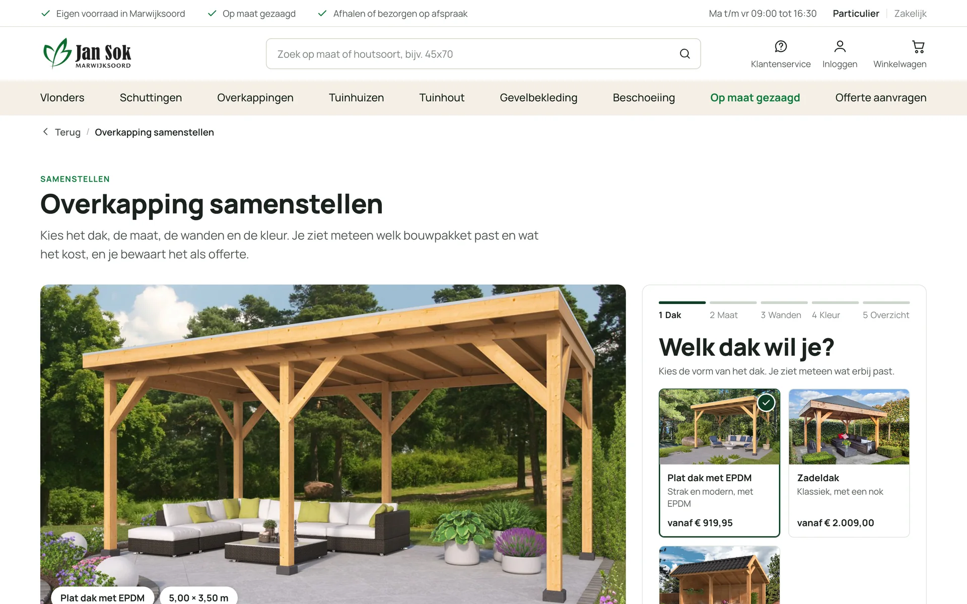 Overkapping samenstellen