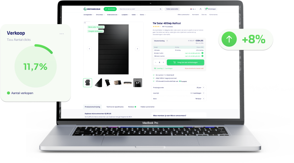 Afbeelding van een webshop gemaakt door Shopro